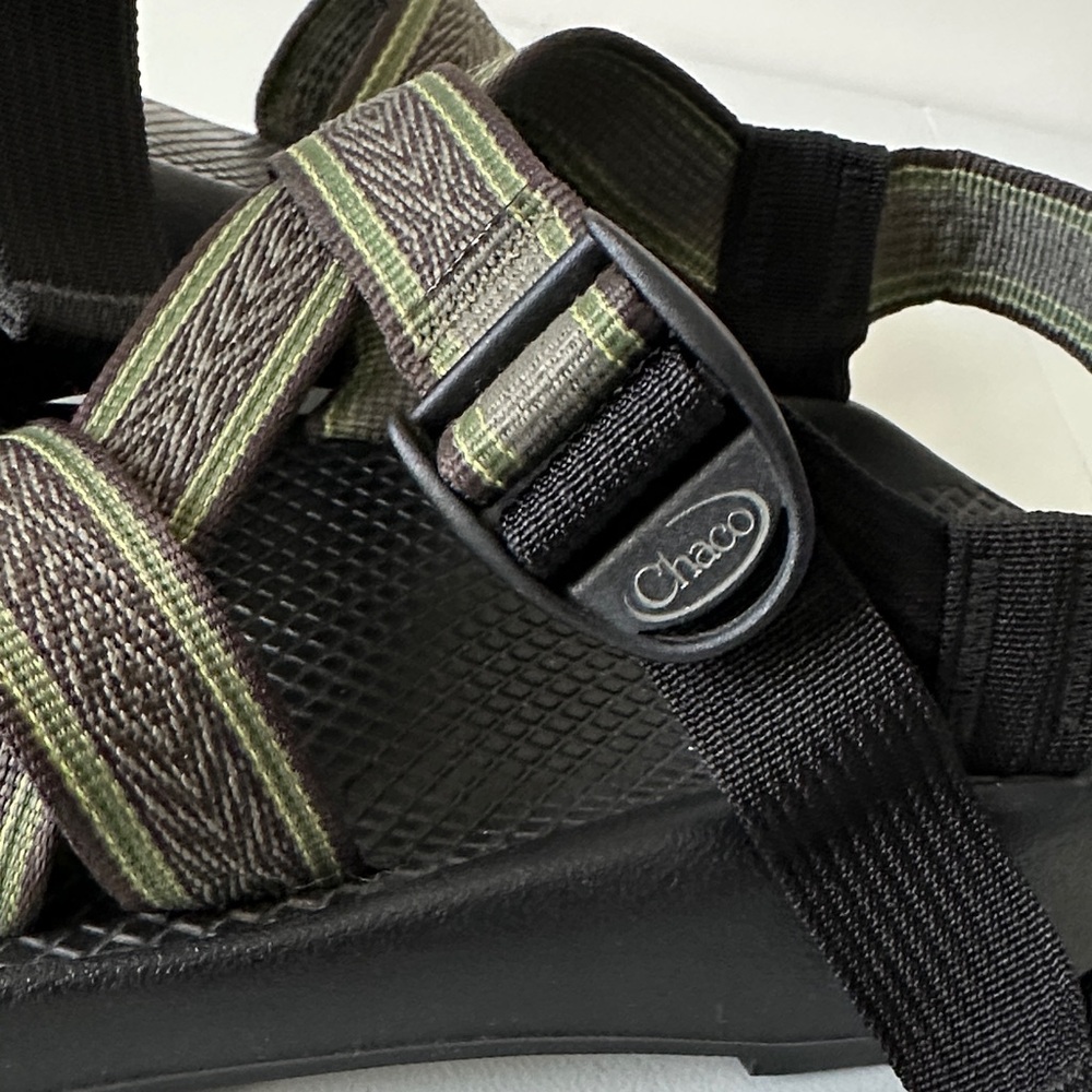 Chaco Black and Olive Strappy Sandals - Picture 2 of 5